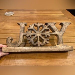 Beautifully crafted wooden “JOY” Decor